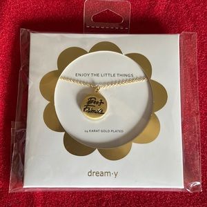 BEST FRIENDS Dream-y ENJOY THE LITTLE THINGS Necklace 14 Karat Gold Plated.